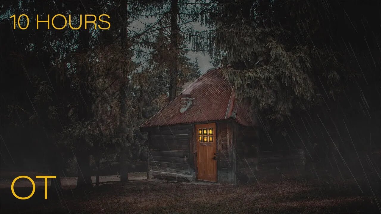 Thunder & Rain in the Woods | Soothing Thunder & Rain Sounds For Sleep| Relaxation| Study| 10 Hours