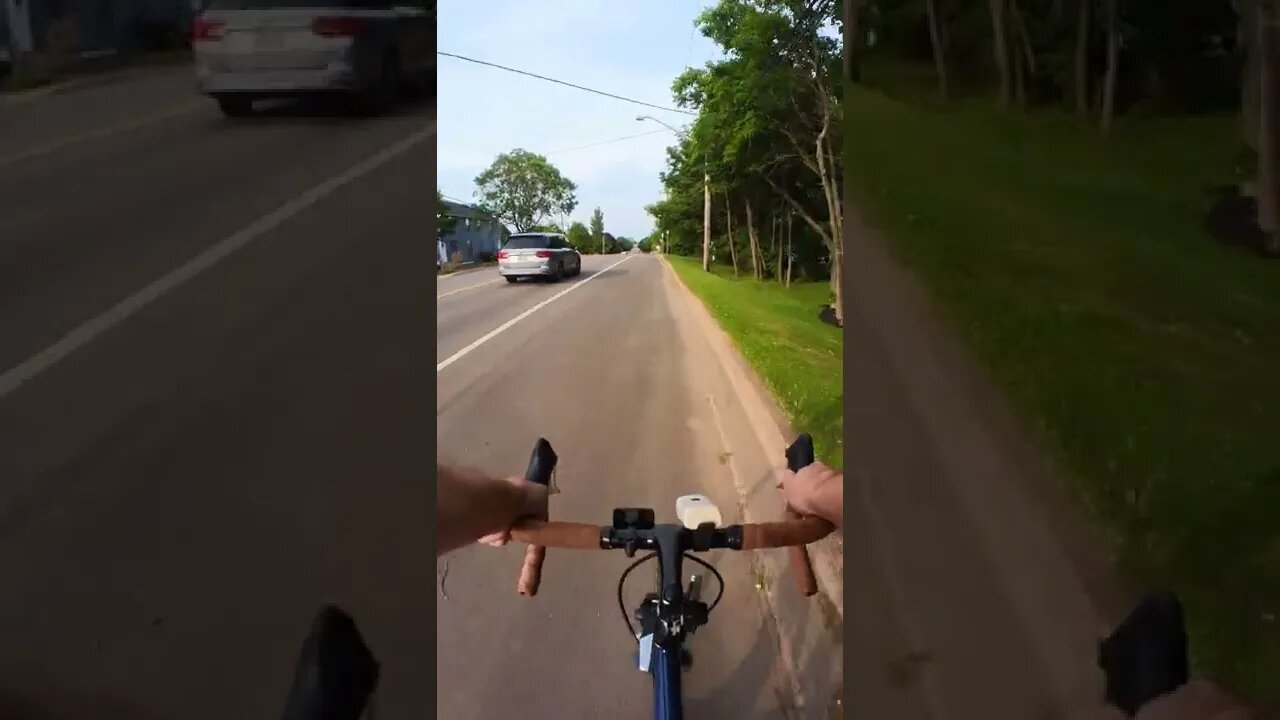 Biking Belvedere Ave in Charlottetown PEI