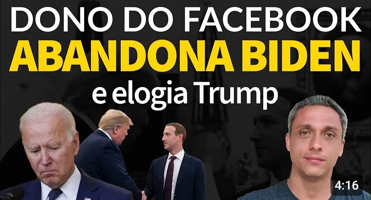AMAZING! ZUCKERBERG abandons BIDEN and praises TRUMP. WHAT???
