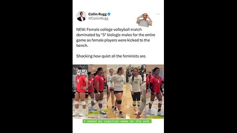 5 Biological Males Playing On Female College Volleyball Team.