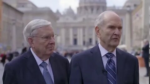 President of Mormon Church Russell Nelson meets with Jesuit priest Pope Francis in Rome(3/9/19)