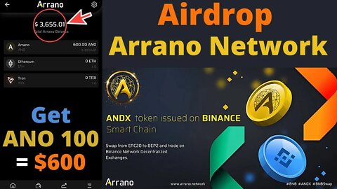 AirDrop Arrano, ganhe $700 totalmente grátis no cadastro!!