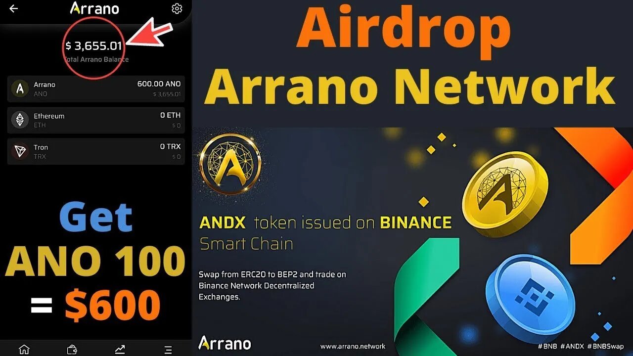 AirDrop Arrano, ganhe $700 totalmente grátis no cadastro!!
