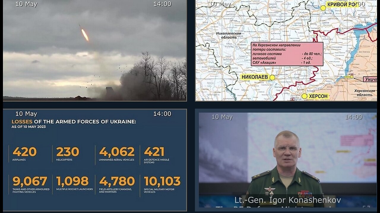 10.05.23 ⚡️ Russian Defence Ministry report on the progress of the deNAZIficationMilitaryQperationZ