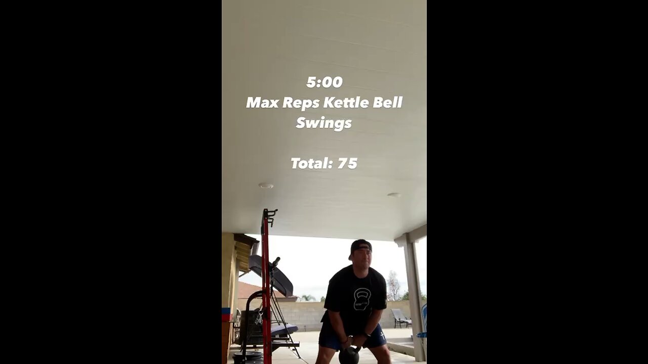 Max Rep KB swings in 5:00