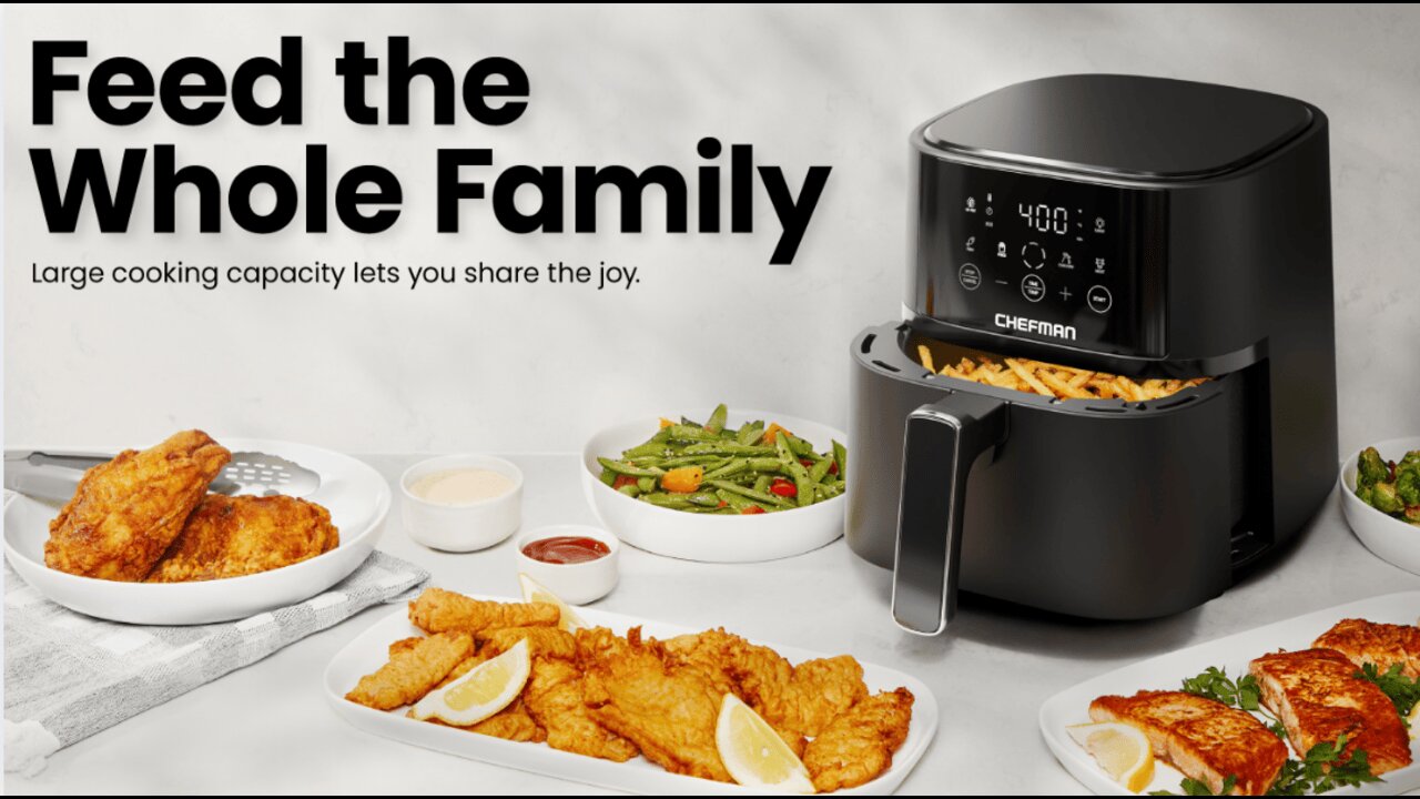 Chefman Air Fryer – 4 QT Compact Airfryer for Quick & Easy Meals in Minutes