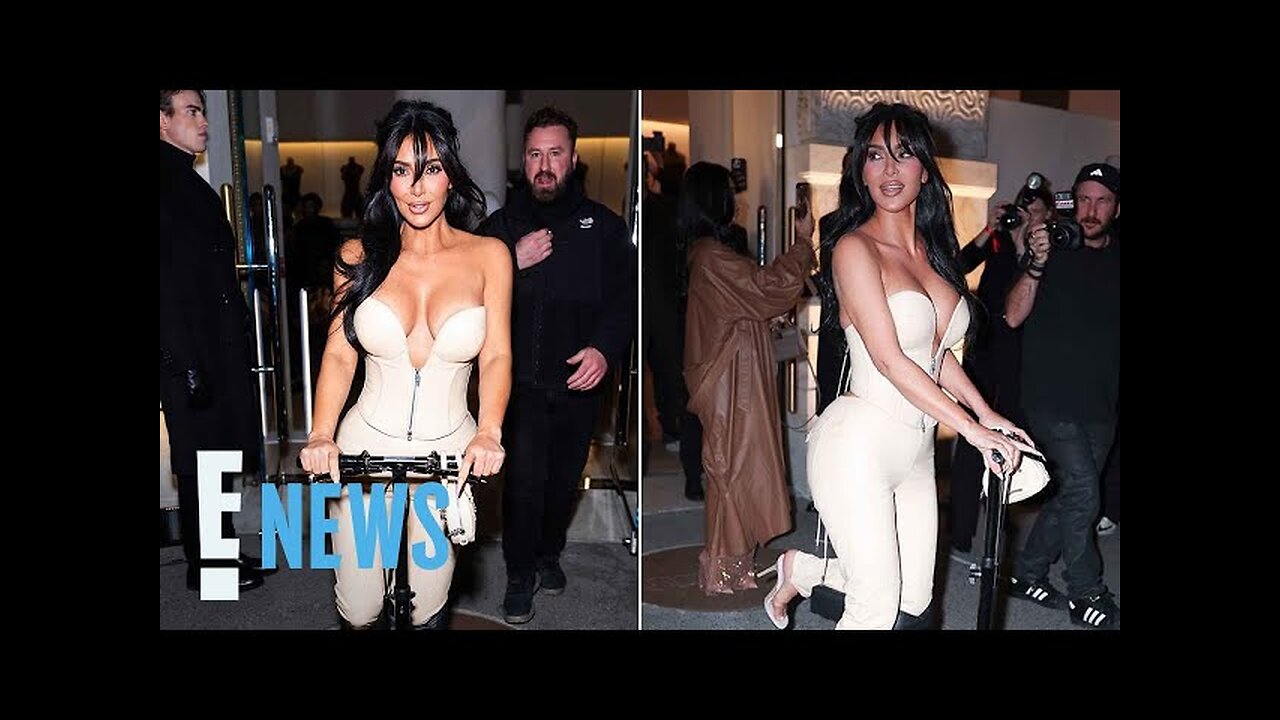 Kim Kardashian Rolls on a SCOOTER in a Sultry Look After Breaking Her Foot | E! News