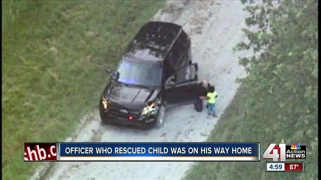 KCKPD major who rescued child was on his way home