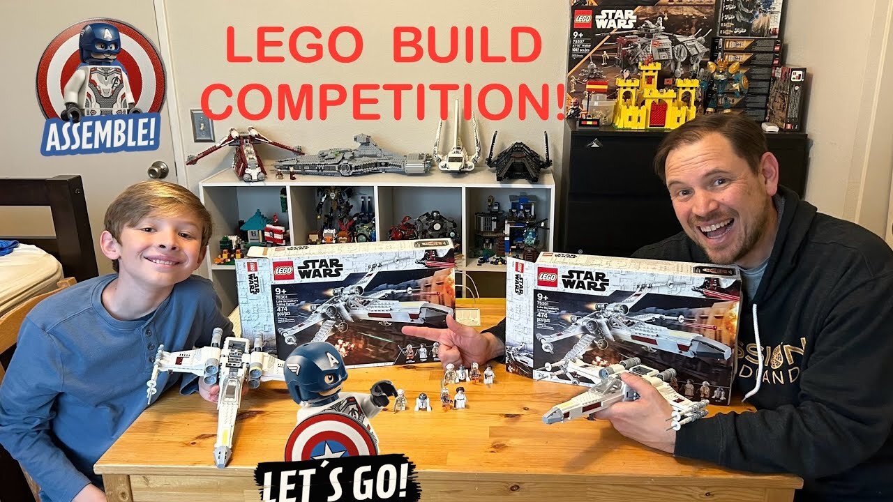 LEGO Star Wars Build Competition! Set Review # 75301 Son vs. Dad