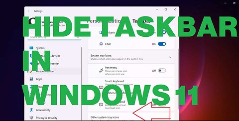 How to Hide the Taskbar in Windows 11 - Free Up Screen Space!