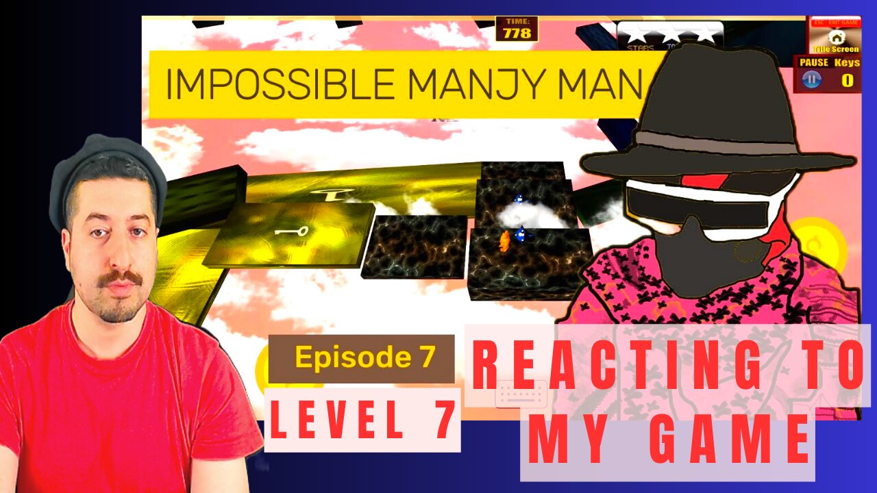 Hangout Reacting To My Own Game - Impossible Manjy Man Level 7