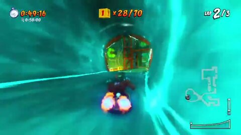 N. Gin Labs Sapphire Relic Race Gameplay - Crash Team Racing Nitro-Fueled (Nintendo Switch)