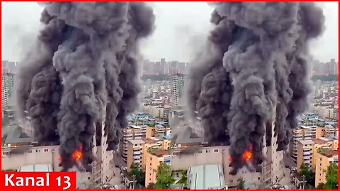 A fierce fire in a high-rise shopping center in China - death toll reached 16