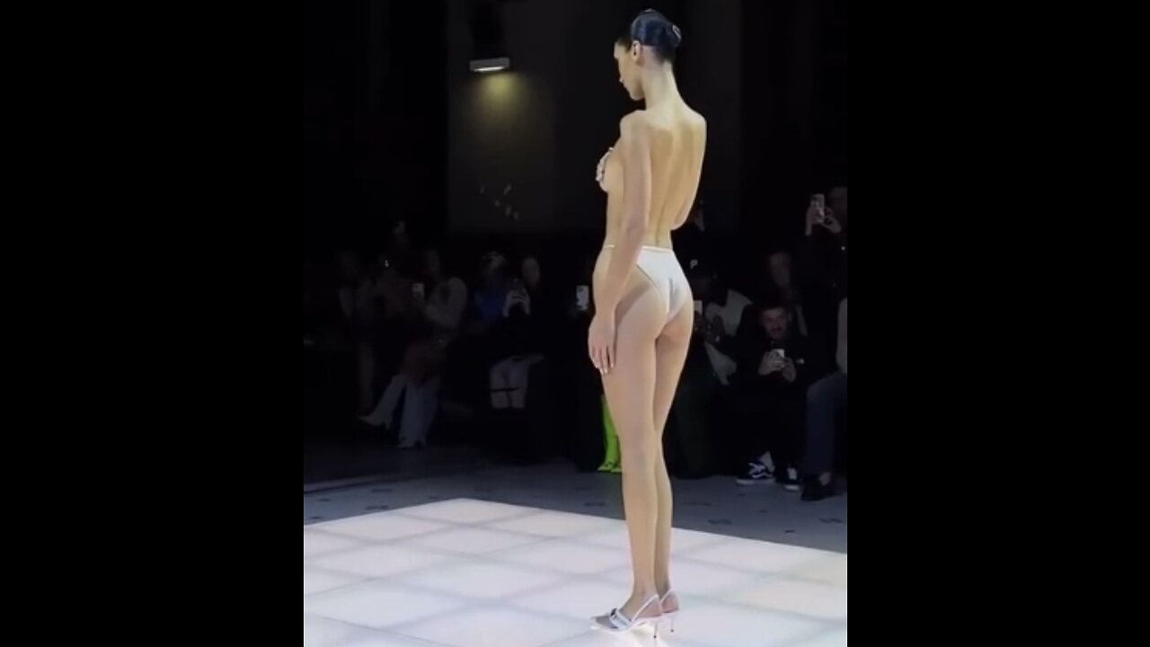 Coperni show at Paris Fashion Week ended with supermodel Bella Hadid in nude lingerie