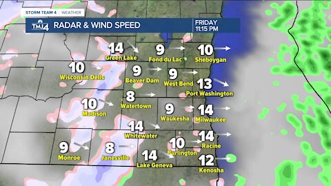 Friday night temperatures near freezing