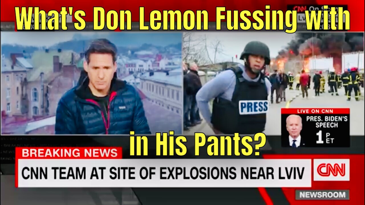 Don Lemon, in helmet & flak jacket, while EVERYONE ELSE is walking around in plain clothes 😂