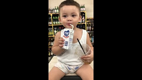 Cooper lives his milk