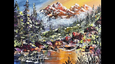 Mystical Sawtooth Semblance 9x12 original painting