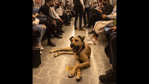 This dog NEVER PAYS for the subway but takes the ride daily without fail