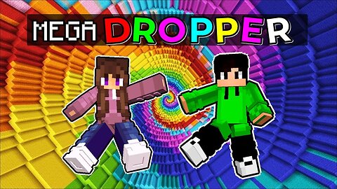 Minecraft: EXTREME MEGA RAINBOW DROPPER In Minecraft!