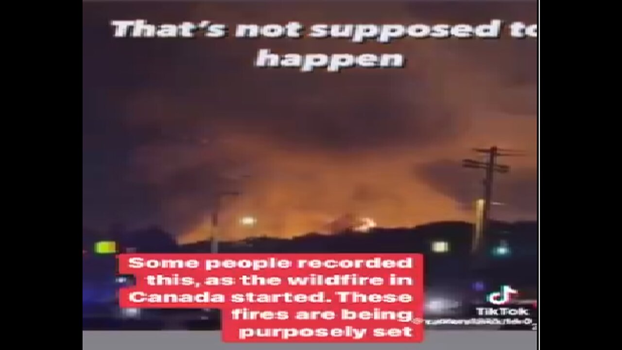 PROOF THAT THE FIRES WERE PURPOSELY SET IN CANADA - AN EXPLOSION IN THE FOREST?