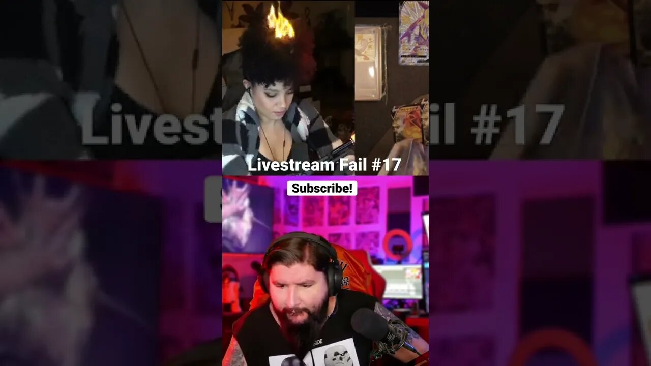 Streamer lights her hair on fire - LSF #17