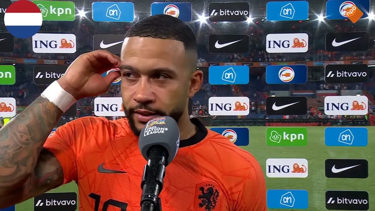 Memphis Depay baalt van gemiste strafschop tegen Polen: 'Dit voelt als een nederlaag'.