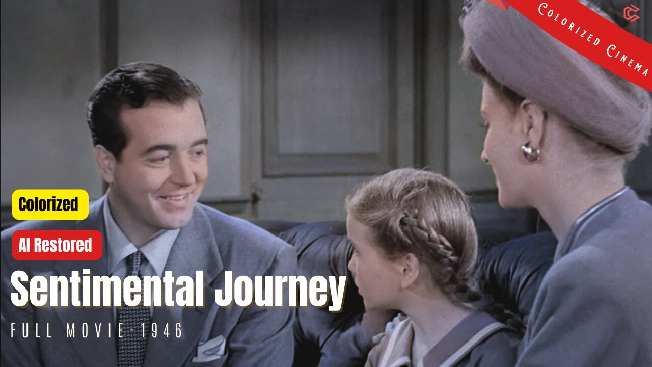 Sentimental Journey (1946) | AI Restored & Colorized | Full Movie | John Payne, Maureen O'Hara