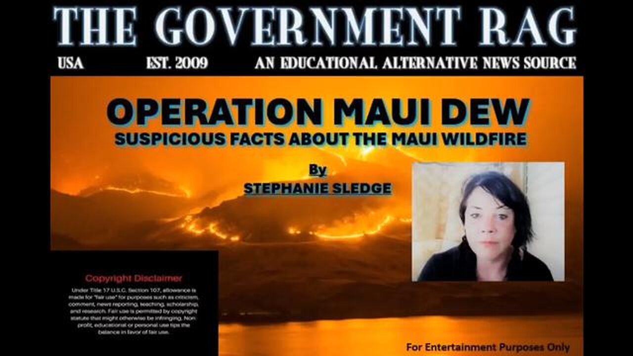 OPERATION MAUI DEW Stephanie Sledge with Jack Mullen on Maui's Firestorm False Flag