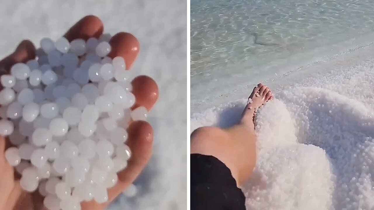 Salt pearls of the Dead Sea