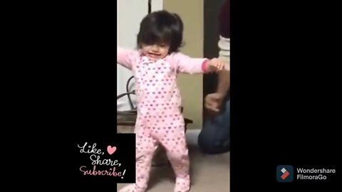 Cute baby girl walking and fall || #Shorts #YTshorts