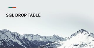 SQL DROP TABLE Tutorial