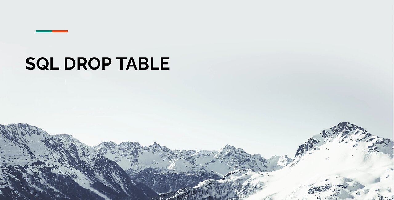 SQL DROP TABLE Tutorial