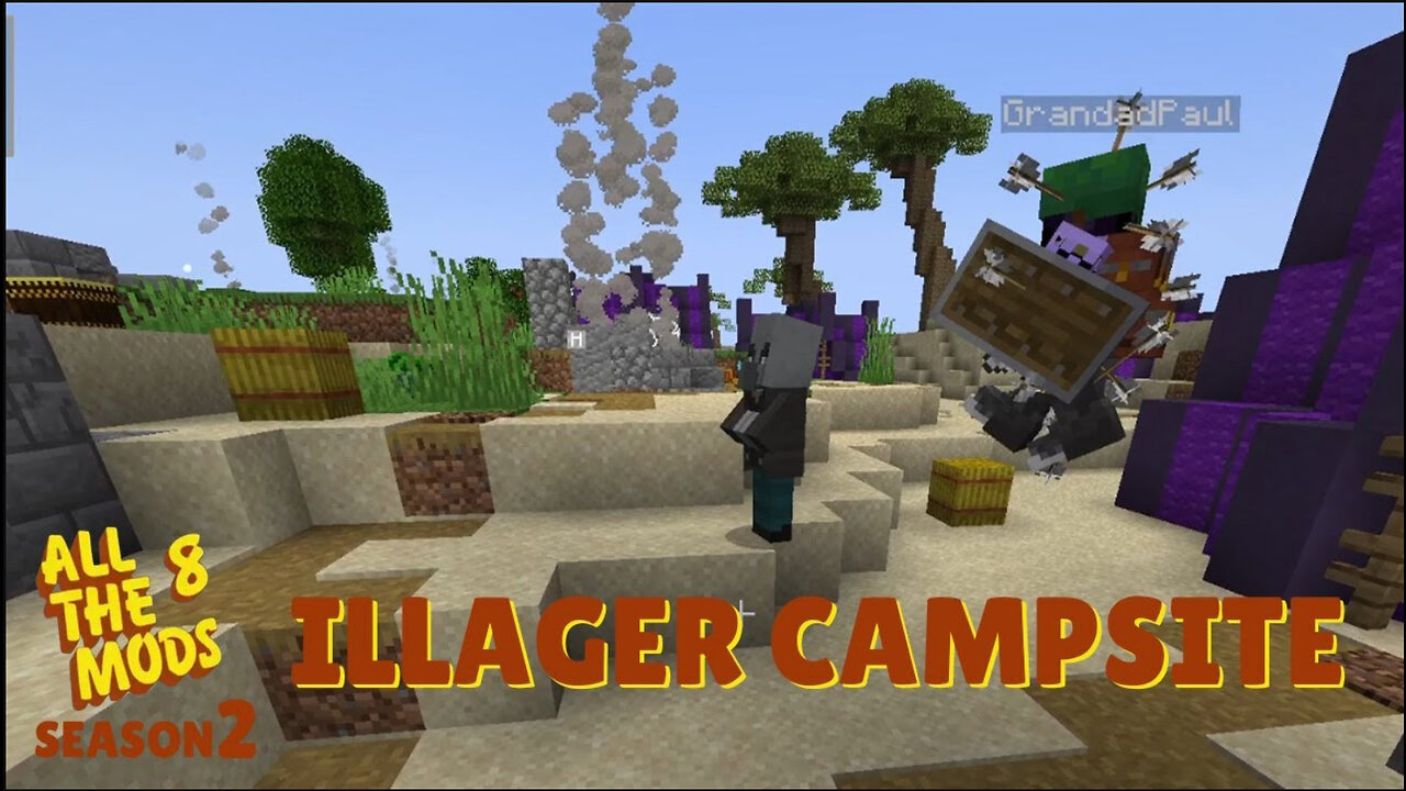 Minecraft All The Mods 8 ⭐ EP.3 ILLAGER CAMPSITE