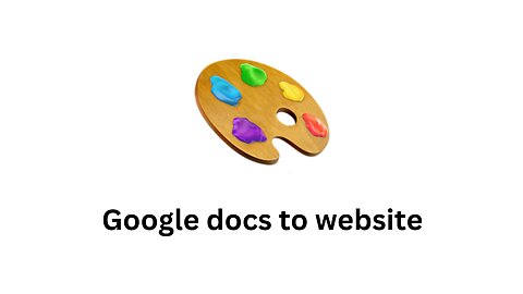 Google docs to website