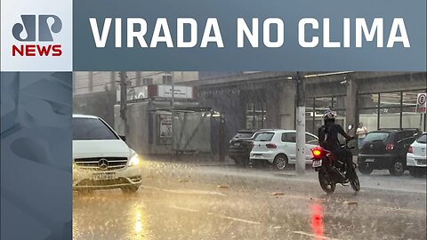 Chuva de granizo desaba em São Paulo em dia de forte calor