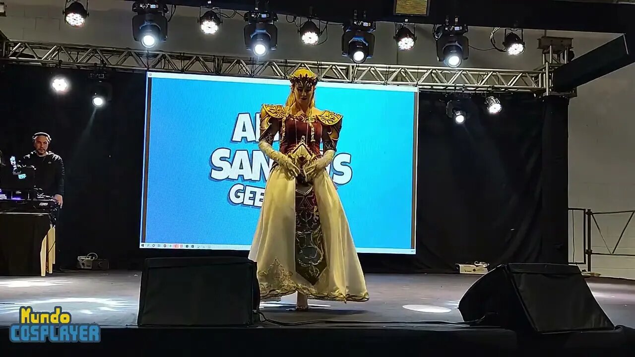 Apresentação Cosplay de Zelda do jogo Zelda no Anime Santos Geek Fest 2022!