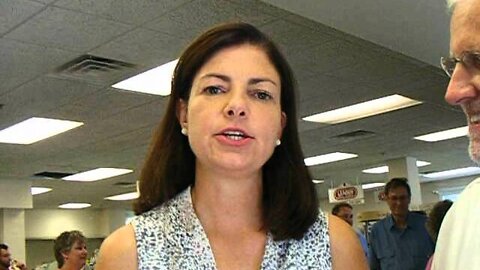 Sen Ayotte and Voter on Dem Convention Hollis NH 9 7 12