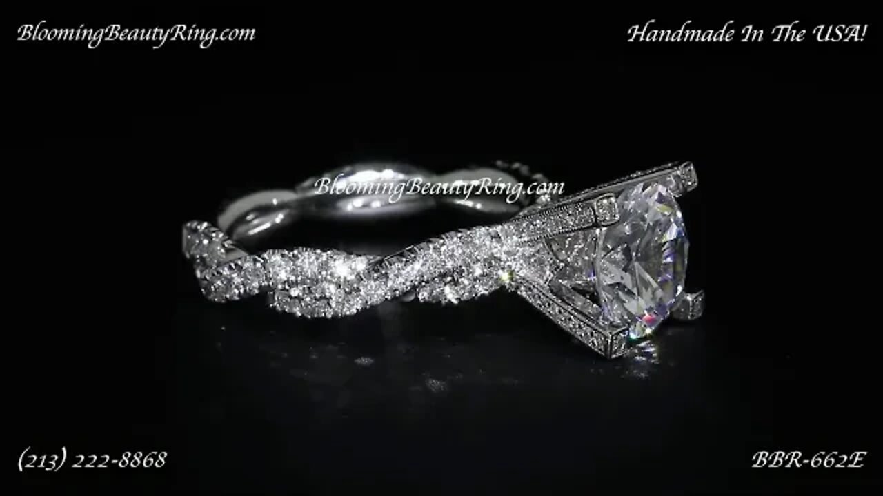 BBR 662E-1 Diamond Engagement Ring By BloomingBeautyRing.com