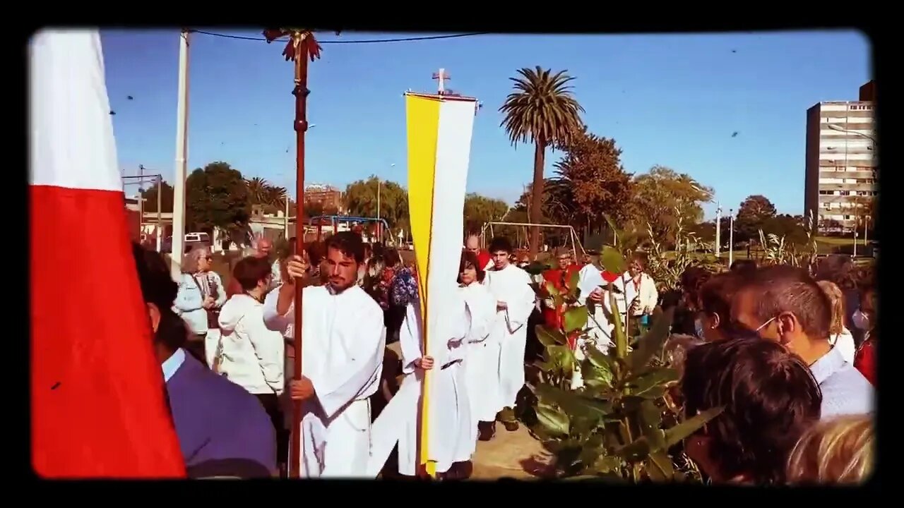 Bendición y Procesión de Ramos por las calles de Malvín Norte, Comunidad de Belén - Montevideo