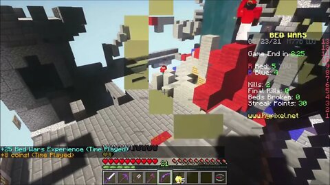 3 V 4 turns into a 1 V 4 Bow and Fireball Fight (Hypixel Ep 2)