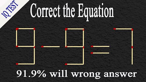 Move one matchstick to make equation correct #matches #mathtricks #matchstickpuzzle #mindtest #math