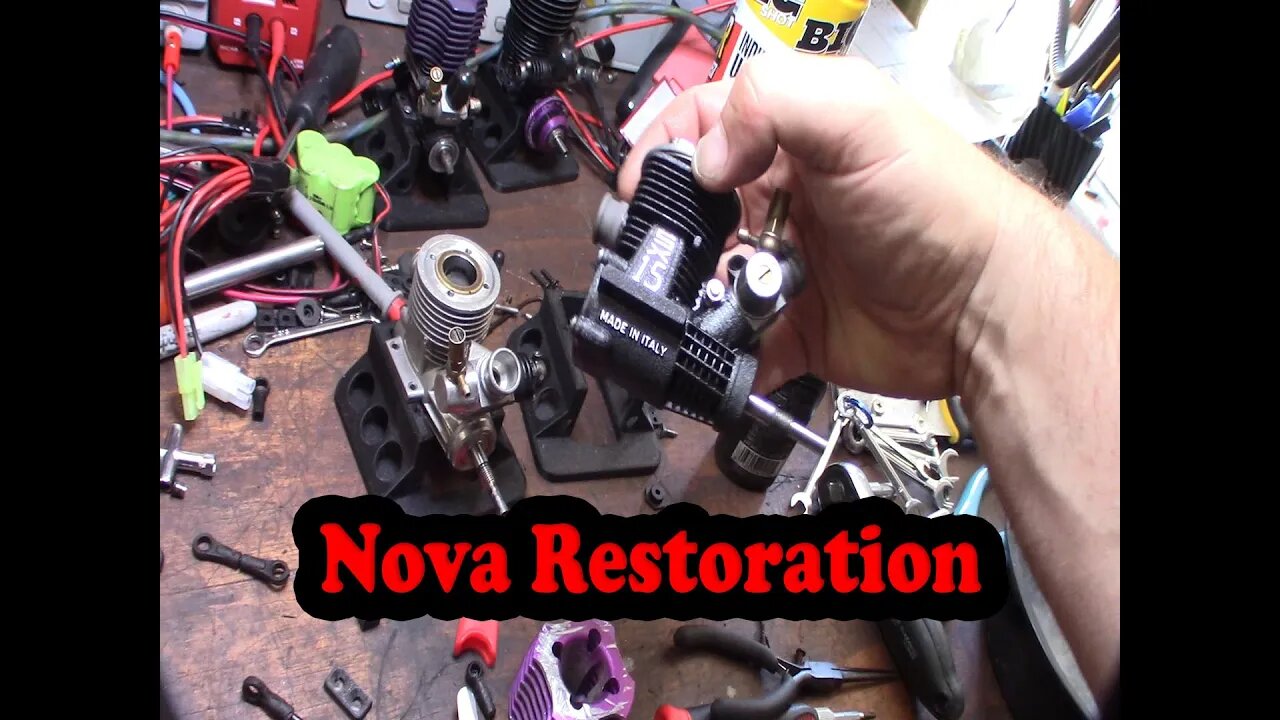 Nova Nitro RC Engine restoration SX15 SX21 powder coated