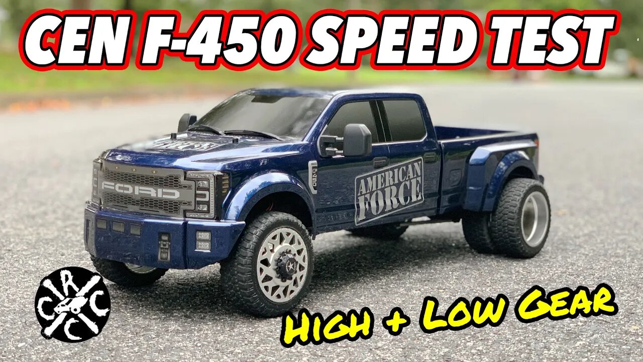 Cen F-450 Dually Speed Test On 2s & 3s Lipo In Both High & Low Gear