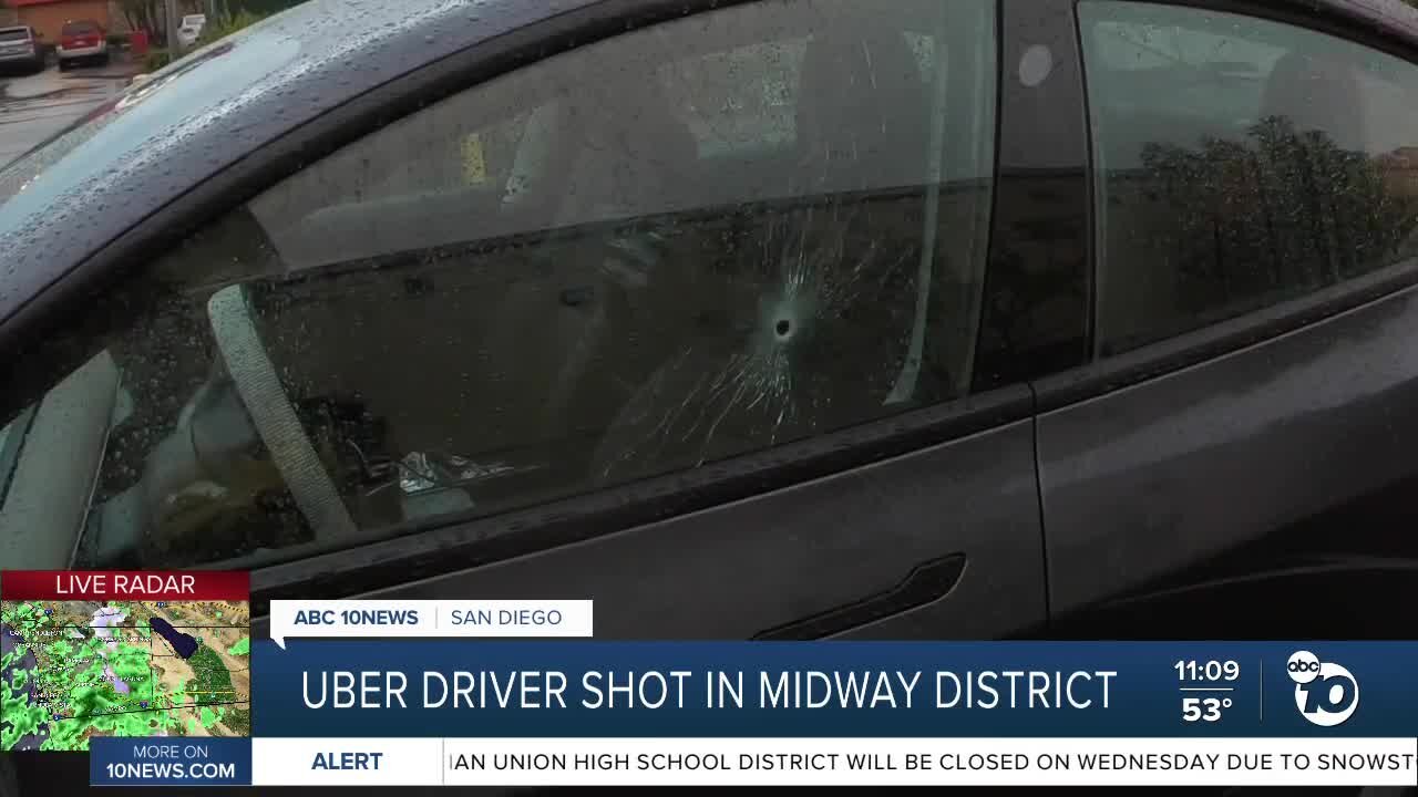 Uber driver shot in Midway District, suspect arrested