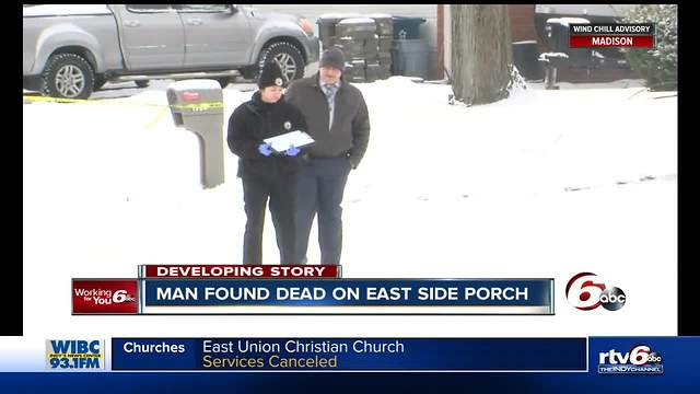 Stranger found dead on front porch of man's home