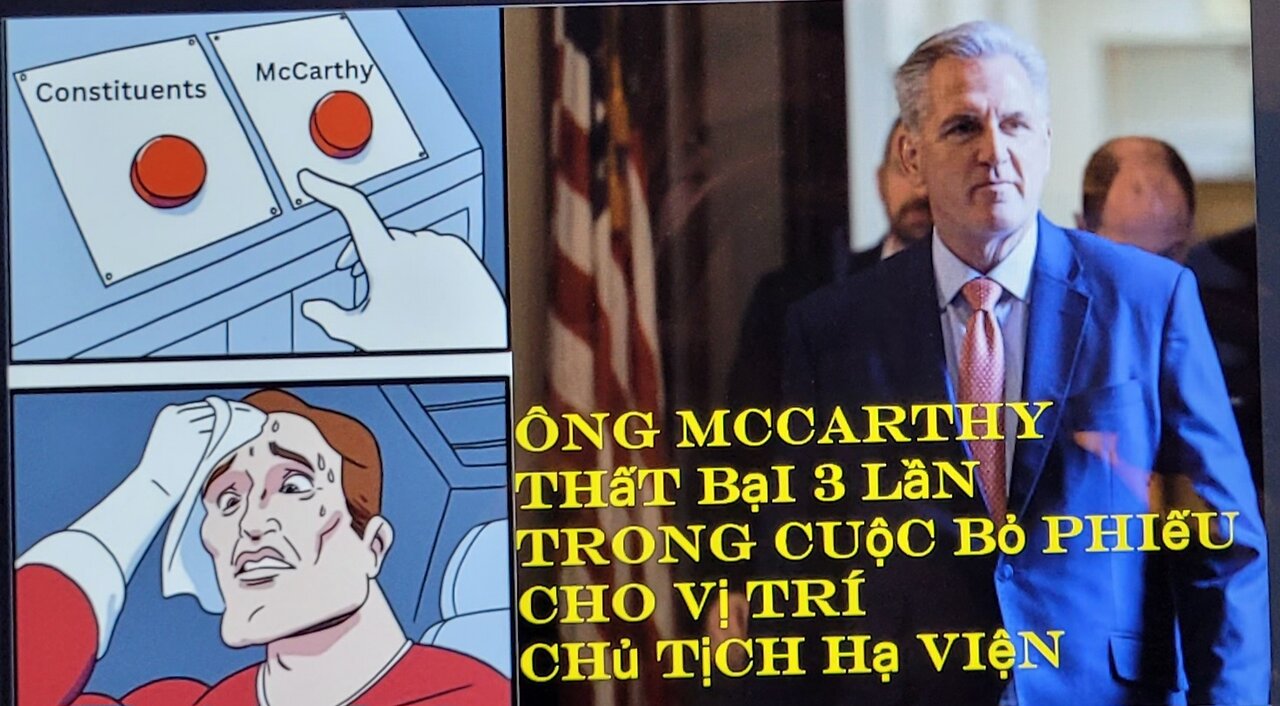 Ông McCarthy thất bại 03 lần trong cuộc bỏ phiếu cho vị trí Chủ tịch Hạ viện