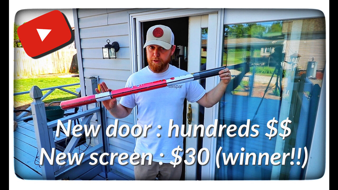 How to replace a sliding door screen for $30!