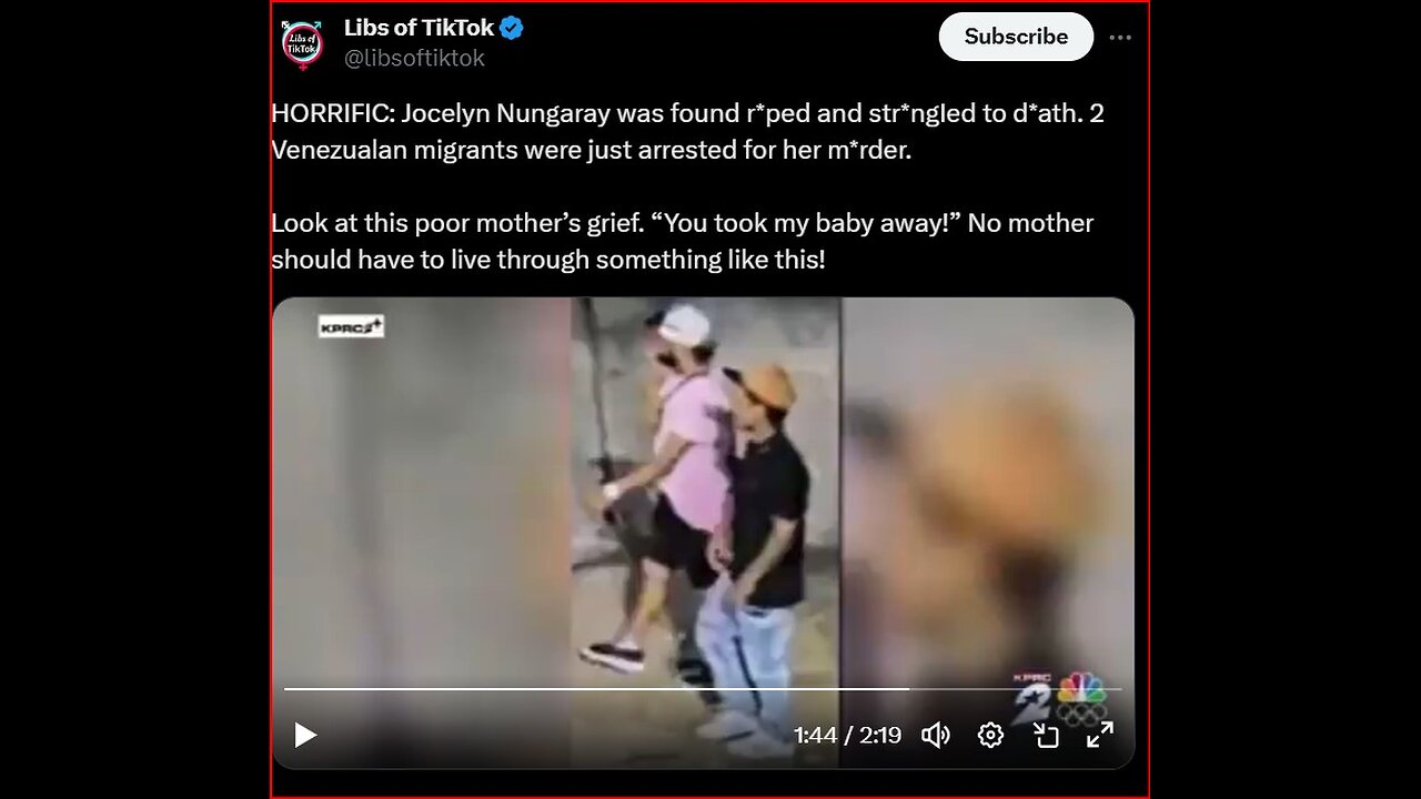 12 year old Jocelyn Nungaray murdered by illegal aliens & corrupt immigration policy
