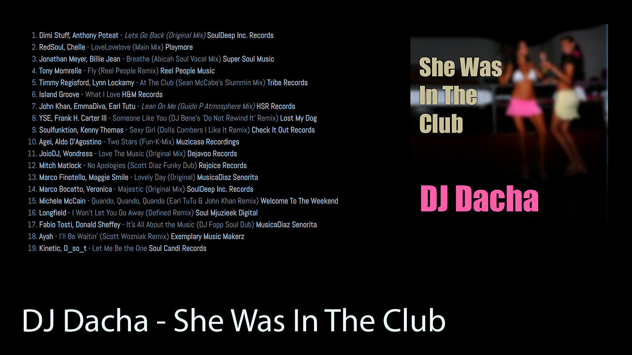 DJ Dacha - She Was In The Club - DL091